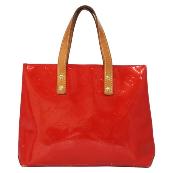 LOUIS VUITTON Monogram Vernis Reade PM Hand Bag Red Rouge M91088 LV Auth bs26765