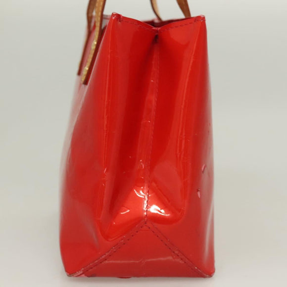 LOUIS VUITTON Monogram Vernis Reade PM Hand Bag Red Rouge M91088 LV Auth bs26765