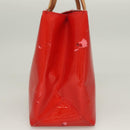 LOUIS VUITTON Monogram Vernis Reade PM Hand Bag Red Rouge M91088 LV Auth bs26765-4