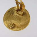 CHANEL Earring metal Gold CC Auth bs26771-9