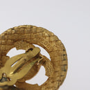 CHANEL Earring Metal Gold CC Auth bs26773-11