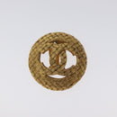 CHANEL Earring Metal Gold CC Auth bs26773-2