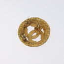 CHANEL Earring Metal Gold CC Auth bs26773-4