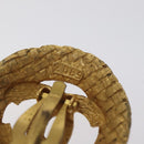 CHANEL Earring Metal Gold CC Auth bs26773-6
