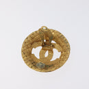 CHANEL Earring Metal Gold CC Auth bs26773-9