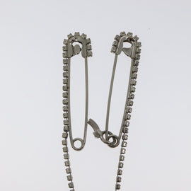 CHANEL Brooch metal Silver CC Auth bs26775 - 0