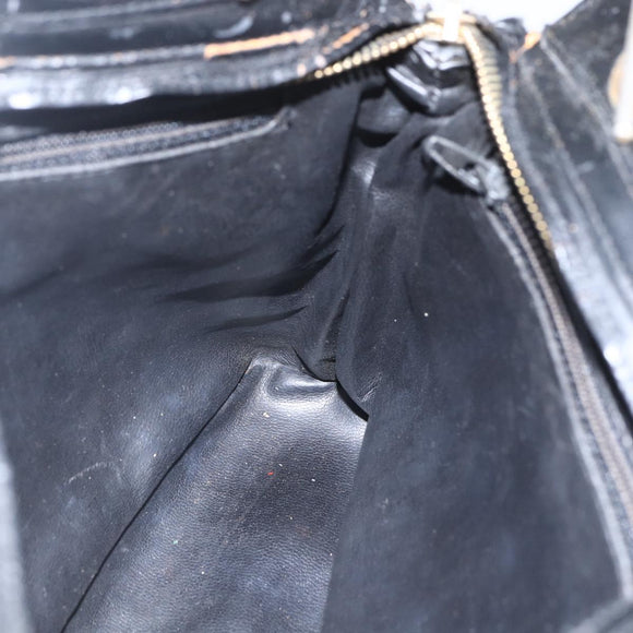 CHANEL Matelasse Chain Shoulder Bag Lamb Skin Black Gold CC Auth bs26776