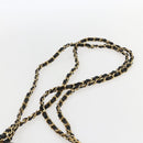 CHANEL Matelasse Chain Shoulder Bag Lamb Skin Black Gold CC Auth bs26776-9