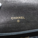 CHANEL Chain Wallet Lamb Skin Black Gold CC Auth bs26777-19