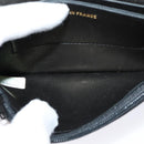 CHANEL Chain Wallet Lamb Skin Black Gold CC Auth bs26777-10