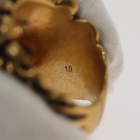GUCCI Ring Metal Gold Auth bs26778