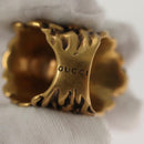 GUCCI Ring Metal Gold Auth bs26778-8