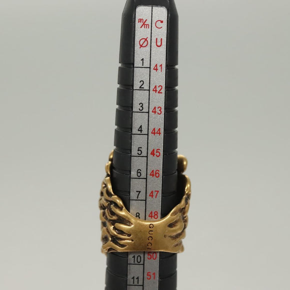 GUCCI Ring Metal Gold Auth bs26778