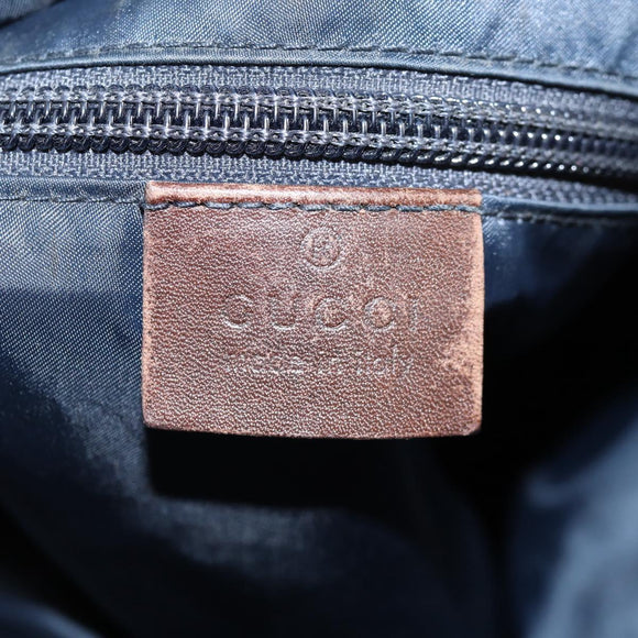 GUCCI Shoulder Bag Nylon Navy Silver 270410 Auth bs26783