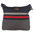 GUCCI Shoulder Bag Nylon Navy Silver 270410 Auth bs26783-13