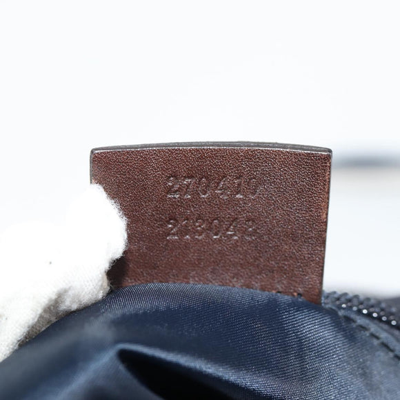 GUCCI Shoulder Bag Nylon Navy Silver 270410 Auth bs26783