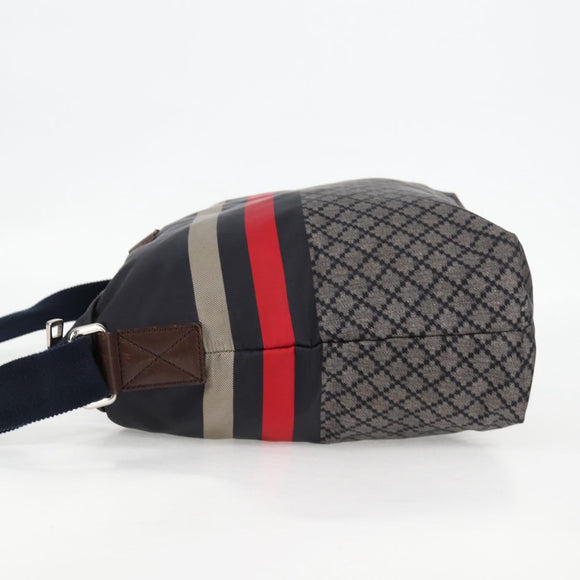 GUCCI Shoulder Bag Nylon Navy Silver 270410 Auth bs26783