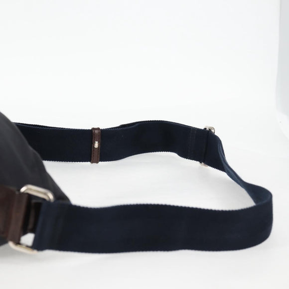 GUCCI Shoulder Bag Nylon Navy Silver 270410 Auth bs26783