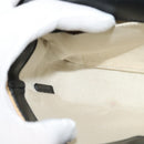 BURBERRY Horse Ferry Chain Shoulder Bag Raffia Beige Gold Auth bs26785-20