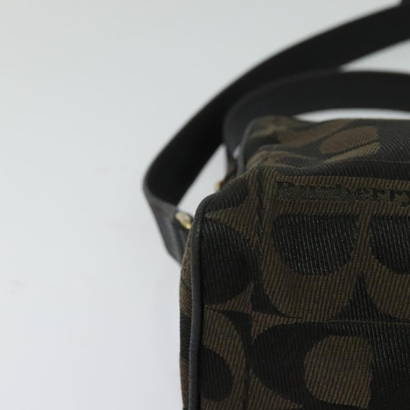 Burberrys Nova Check Shoulder Bag Canvas Brown Gold Auth bs26786