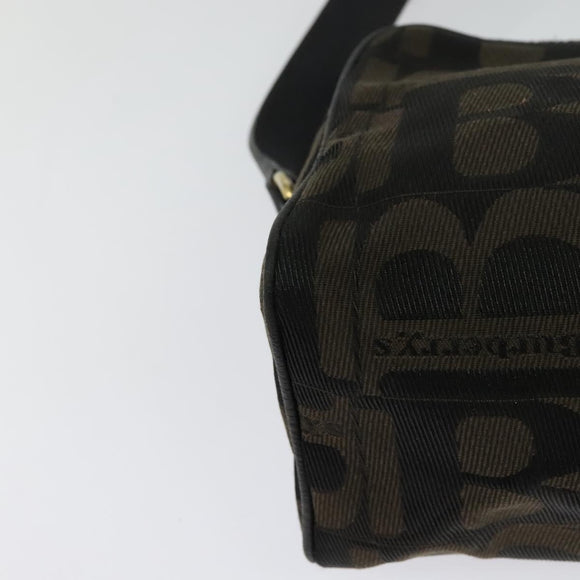 Burberrys Nova Check Shoulder Bag Canvas Brown Gold Auth bs26786