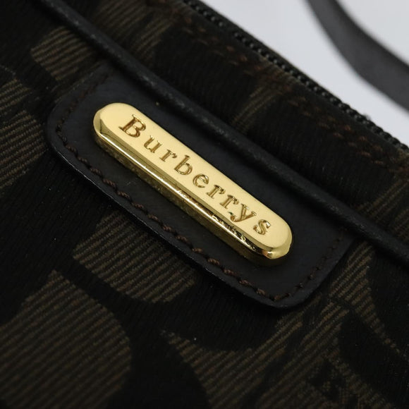 Burberrys Nova Check Shoulder Bag Canvas Brown Gold Auth bs26786