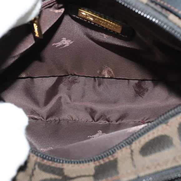 Burberrys Nova Check Shoulder Bag Canvas Brown Gold Auth bs26786