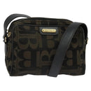 Burberrys Nova Check Shoulder Bag Canvas Brown Gold Auth bs26786-1