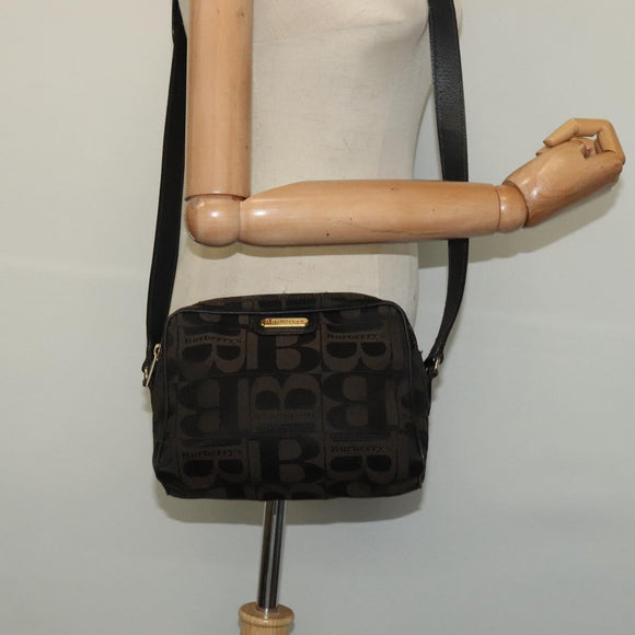 Burberrys Nova Check Shoulder Bag Canvas Brown Gold Auth bs26786