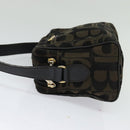 Burberrys Nova Check Shoulder Bag Canvas Brown Gold Auth bs26786-3