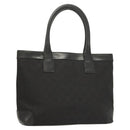 GUCCI GG Canvas Hand Bag Black Gold 002 1119 Auth bs26789-1