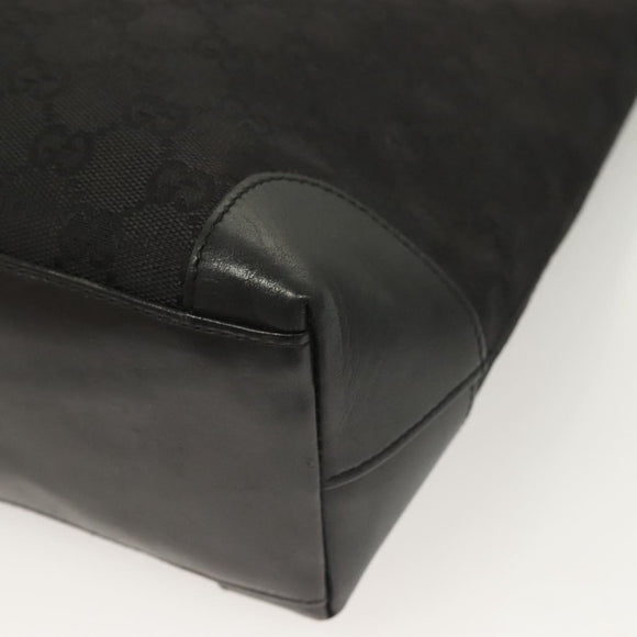 GUCCI GG Canvas Hand Bag Black Gold 002 1119 Auth bs26789