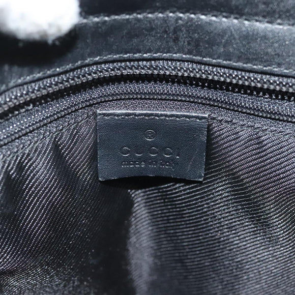 GUCCI GG Canvas Hand Bag Black Gold 002 1119 Auth bs26789