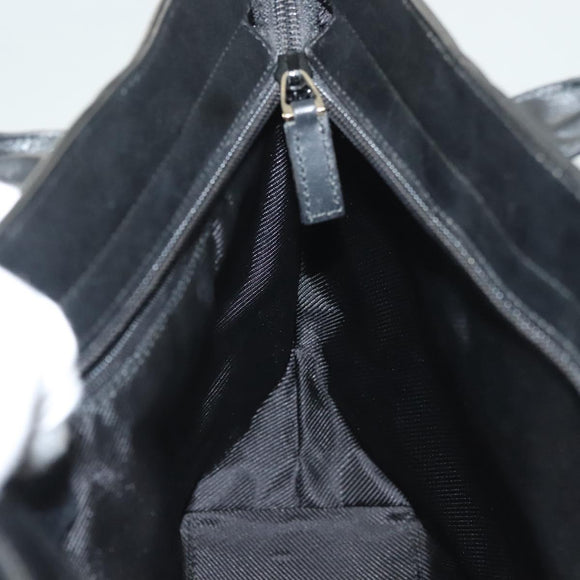 GUCCI GG Canvas Hand Bag Black Gold 002 1119 Auth bs26789