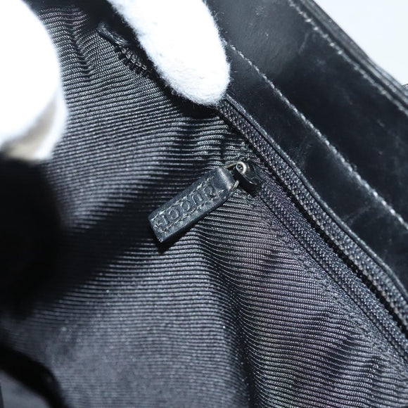 GUCCI GG Canvas Hand Bag Black Gold 002 1119 Auth bs26789