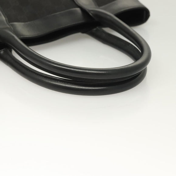 GUCCI GG Canvas Hand Bag Black Gold 002 1119 Auth bs26789