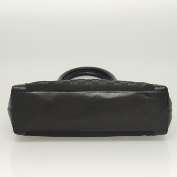 GUCCI GG Canvas Hand Bag Black Gold 002 1119 Auth bs26789