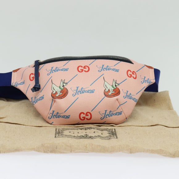 GUCCI THE Jetsons Children's Body Bag PVC Pink 502095 Auth bs26794