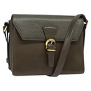 VALENTINO Shoulder Bag Leather Brown Gold Auth bs26800-1