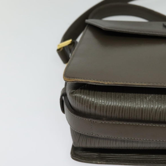 VALENTINO Shoulder Bag Leather Brown Gold Auth bs26800