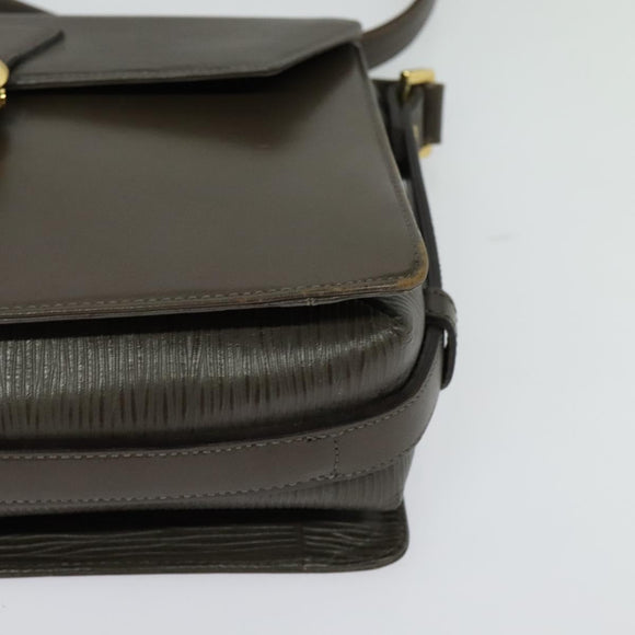 VALENTINO Shoulder Bag Leather Brown Gold Auth bs26800