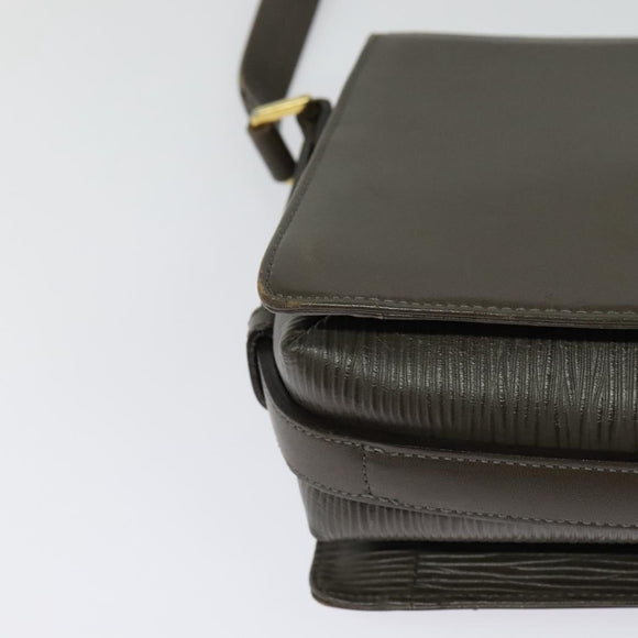 VALENTINO Shoulder Bag Leather Brown Gold Auth bs26800