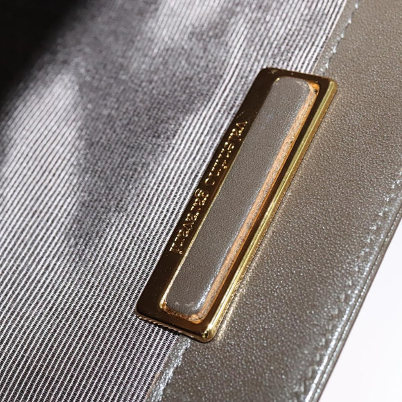 VALENTINO Shoulder Bag Leather Brown Gold Auth bs26800