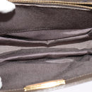 VALENTINO Shoulder Bag Leather Brown Gold Auth bs26800-12