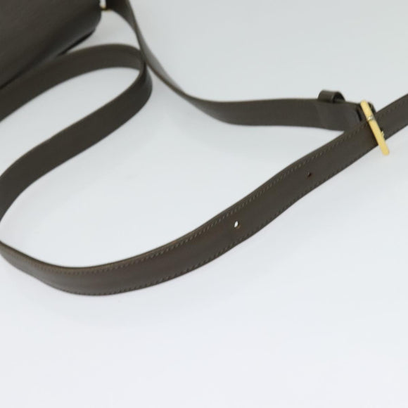 VALENTINO Shoulder Bag Leather Brown Gold Auth bs26800