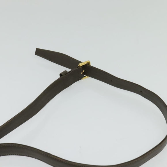 VALENTINO Shoulder Bag Leather Brown Gold Auth bs26800