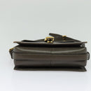 VALENTINO Shoulder Bag Leather Brown Gold Auth bs26800-5