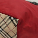 BURBERRY Nova Check Blue Label Tote Bag Nylon Red Auth bs26810-16
