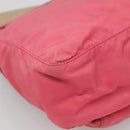 PRADA Shoulder Bag Nylon Pink Silver Auth bs26811-18