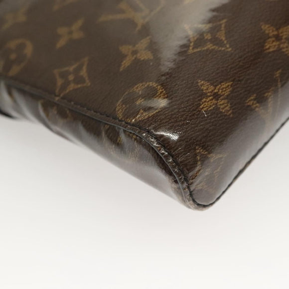 LOUIS VUITTON Monogram Glaze Messenger PM Bag Brown Black M43895 LV Auth bs26815